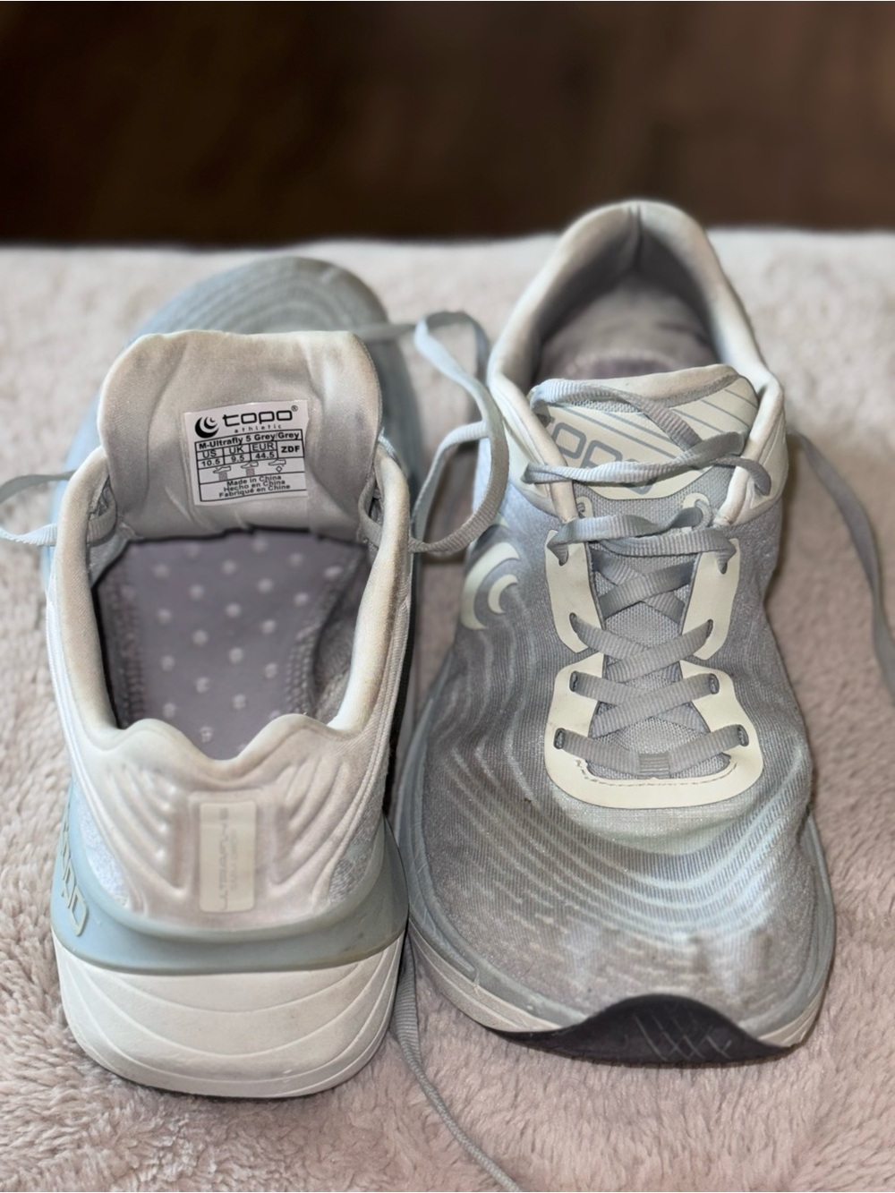 Topo Athletic M-Ultrafly 5 Running Shoe - Grey - Mens Size 10.5